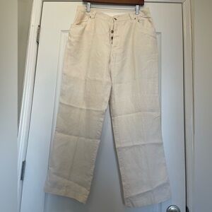 Raffi Cream Linen Pants